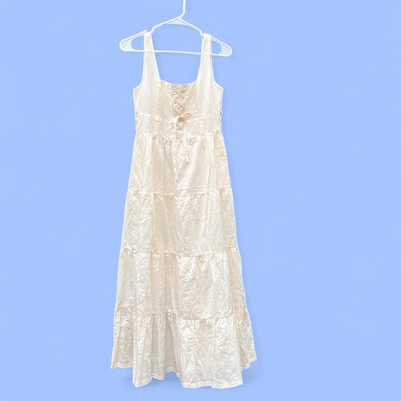 Cream Sleeveless Maxi Dress - Picture 1 of 5
